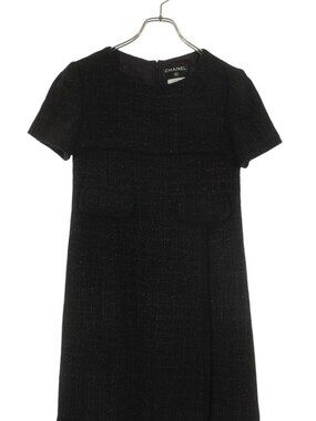 Chanel Tweed Wrap Dress 36